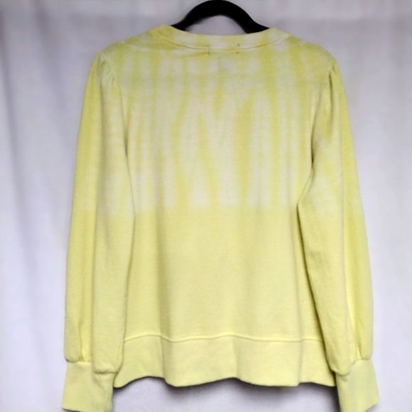 Design 365 Sweatshirt Yellow Tie Dye Faux Tie Wrap Front Sz Large Activewear - Picture 2 of 7